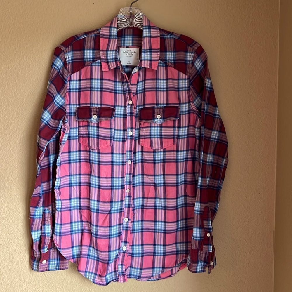 Abercrombie & Fitch flannel shirt Medium dual plaids
